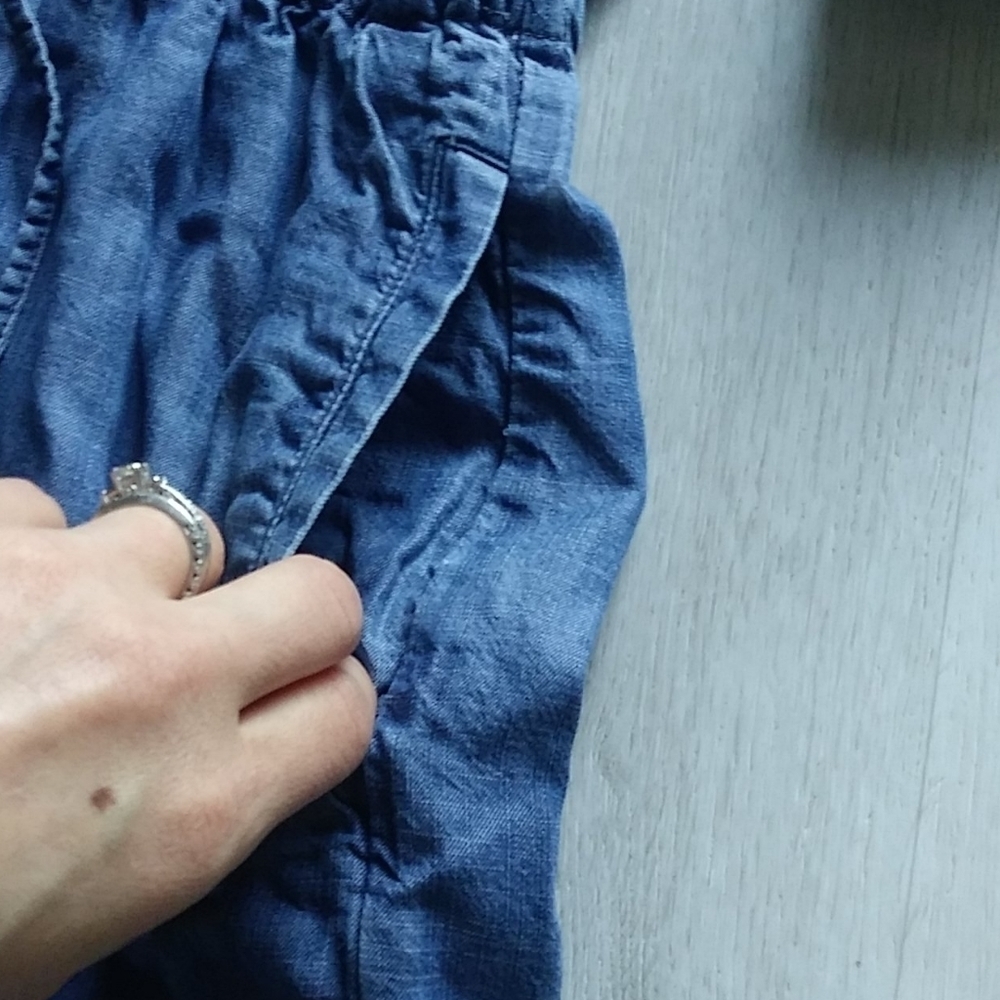 GAP Chambray Utility Dress Denim Tencel blue - Picture 12 of 13